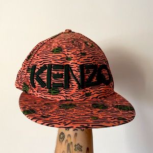 Kenzo Paris New era 59 fifty hat unisex salmon and green